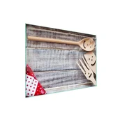 shumee Steklena zaščitna plošča za štedilnik 70x52 Spoon