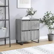 Vidaxl vidaXL Predalnik, siv hrast sonoma, 60x35x70 cm, material na osnovi lesa