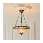 Endon 111870 - Lestenec na verigi Tiffany FARGO 3xE27/10W/230V premer 41,5 cm