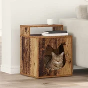vidaXL Mačja hiša Star les 42.5 x 40 x 52.5 cm Konstruiran les