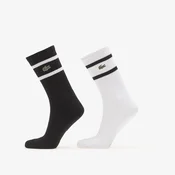 Nogavice Lacoste Crew Socks Black/White 43-46