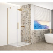 TRINITY GOLD MATT pravokotni zaslon 1200x900 mm, prozorno steklo, desno - 120x90 cm - Gelco - TRINITY - 36 - Pravokotne tuš kabine - 1200 - 2000 - 900 - 8 - 14