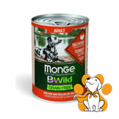 Monge Bwild Grain Free Turkey 400g, Mokra Hrana u Konzervi Bez Žitarica za Pse