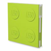Svetlo zelena beležnica z gel pisalom LEGO®, 15,9x15,9 cm