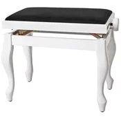 GEWA 130350 Piano Bench Deluxe Classic White High Gloss