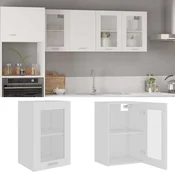 Viseci stakleni ormaric Lyon Bijeli 40x31x60 cm Inženirsko drvo