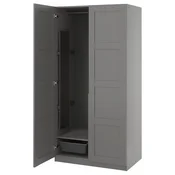 PAX/BERGSBO Garderobni sestav, temno siva/temno siva, 100x60x201 cm
