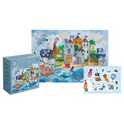 Interdruk - Puzzle Uganka z nalepkami: Piratska dežela - 250 kosov