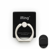 Aauxx Nosilec za mobilne telefone iRing Black - 3v1 ročno varovalo, stojalo in avto nosilec za telefone in tablice črn