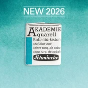 Akvarelna barva Schmincke AKADEMIE 1/2 ponvica - Golden pink - 505 Teal modra