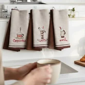 Viktorija Set 6 kuhinjskih krpa Wafle Capuchino