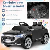 Costway Električni avto z licenco Audi SQ8 12V črn