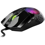 GENIUS miš GX GAMING Scorpion M715, žičani, 3D RGB pozadinsko osvjetljenje, 800-7200 dpi, USB, 6 tipki, crni