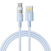 Punjac i podatkovni 100W USB-A na USB-C kabel Baseus Data Cable Display 2 - 2m - galaxy blue