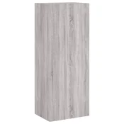 MAISON CHIC Stenska TV omarica - TV stojalo - Televizijska omarica siva sonoma 40,5x30x102 cm inženirski les, (21699413)