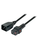 IEC C20/IEC C19 Ravni M/Ž 3m Črn Napajalni Kabel z IEC LOCK