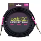 Ernie Ball 6046 20/6m Straight/Straight Instrument Cable - Black crni instrumentalni kabel
