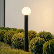 Lindby Wegeleuchte Dangan, črno-bela, višina 90 cm, steklo - Sodobni - bel, črn