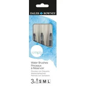 DALER ROWNEY Simply set praznih vodnih čopičev 3 kosi