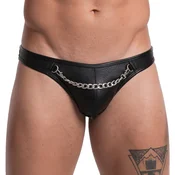 Svenjoyment Stylish Imitation Leather Thong 2111810 Black L