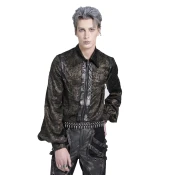 Gothic in punk majica moška - Gold - DEVIL FASHION - SHT139