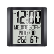 INF Velika digitalna stenska ura z datumom in temperaturo, (21545448)