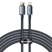 Kabel Baseus Crystal Shine USB-C kabel na Lightning, 20W, PD, 2m, crni (6932172602772)