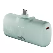 SBS Prenosna baterija SBS 5000 mAh Eco 10W USB-C TEBB5000PLUGLBGRS svetlo zelena