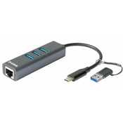 D-Link DUB-2332 sucelje cvorišta USB Tip-C 5000 Mbit/s Sivo