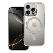 shumee Ovitek Electro MAG, združljiv z MagSafe, za iPhone 16 Pro, srebrn