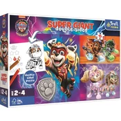 Trefl Dvostranska sestavljanka Paw Patrol: Odlična ekipa SUPER VELIKAN 15 kosov