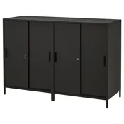 TROTTEN Omarica z drsnimi vrati, antracit, 160x110 cm