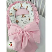 Bubamara037 Gnezdo za bebe sa karnerom Mede, Roze