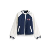 TOMMY HILFIGER Prehodna jakna mornarska/pitaja/bela