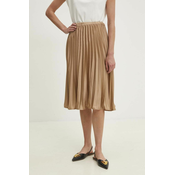 Pamučna suknja Answear Lab boja: smeđa, midi, širi se prema dolje
