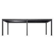 Luksuzna motorizirana bioklimatska pergola PRESTIGE 8×4 m, aluminij – samostojeća