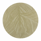 Zeleni vuneni okrugli tepih o 160 cm Lino Leaf - Flair Rugs