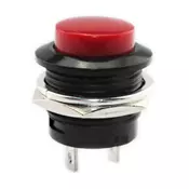 Taster plasticni 3A/250V crveni okrugli, fi=15mm