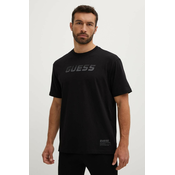 Pamučna majica Guess HOZIER za muškarce, boja: crna, s tiskom, Z4YI07 I3Z14
