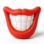 shumee Škripajoča igrača za pse Puppy Squeaker Chew Smile