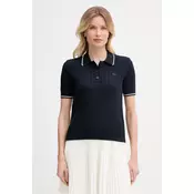 Lacoste pletena polo ženska majica z bombažem