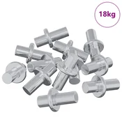Vidaxl Polica Peg 4500 szt. srebrna 8,6 x 8,6 x 14,6 mm Jeklo