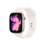 APPLE Watch S11 Cellular 46mm Rose Gold Aluminium Case with Light Blush Sport Band - S/M (mfcg4rk/a)