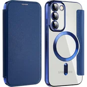 GS Preklopni ovitek za Samsung Galaxy S23, denarnica, MagSafe, temno moder
