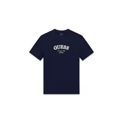 GUESS Majica COUNTRY CLUB temno modra / bela