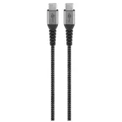GOOBAY USB-C na USB-C 1m 60W črni napajalni in sync kabel