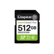 Kingston SD Card 512GB, Canvas Select Plus UHS-1 U3 V30 ( SDS3/512GB )