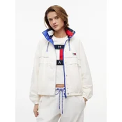 Tommy Jeans Prehodna jakna Water Resistant Oversized Regatta  bela