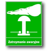 shumee ZIO-4 - Tabla za varnost in zdravje pri delu - zaustavitev v sili
