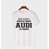 MAFIMI Majica Kako ljubav hvala bogu AUDI je dobro, Bela